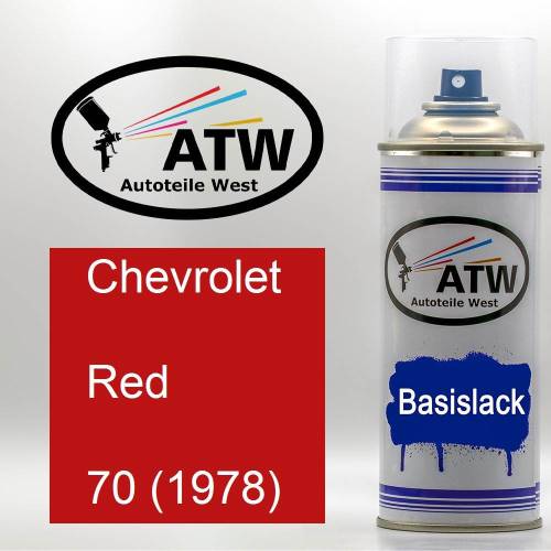 Chevrolet, Red, 70 (1978): 400ml Sprühdose, von ATW Autoteile West.